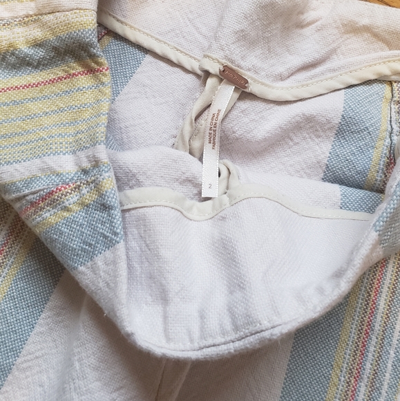 Free People Striped High Rise Shorts - Picture 2 of 6